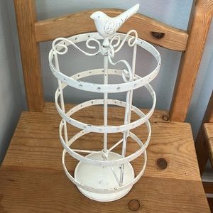 Cream earring holder